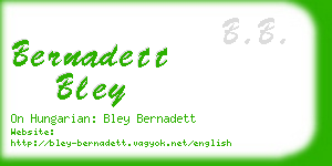 bernadett bley business card